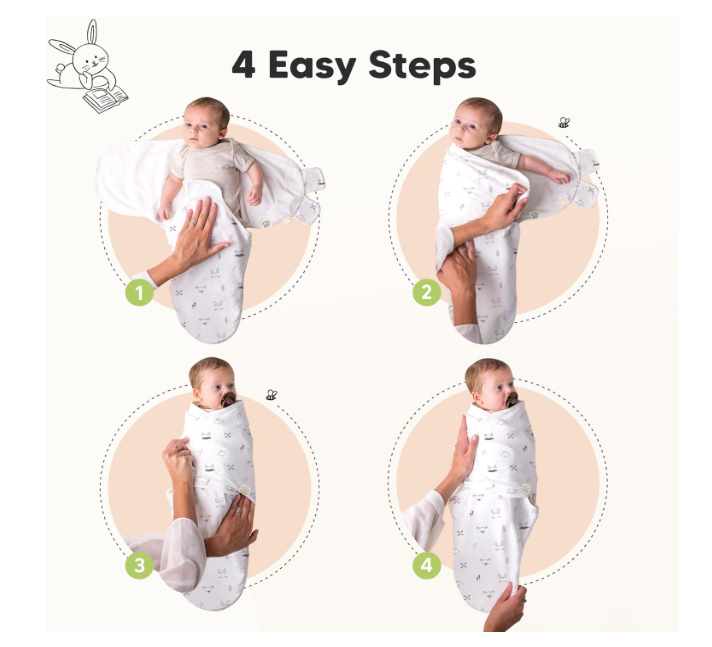 „KeaBabies“ - Organiniai kūdikių vystykliukai – 3 vnt. rinkinys (0-3mėn.)