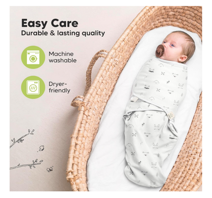 „KeaBabies“ - Organiniai kūdikių vystykliukai – 3 vnt. rinkinys (0-3mėn.)