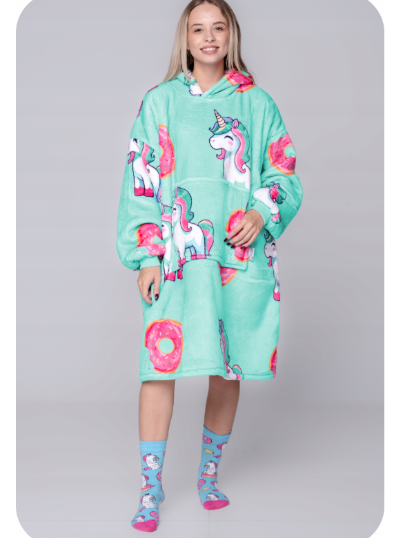 Pledas – džemperis „Unicorn“ su šiltomis kojinėmis - XXL
