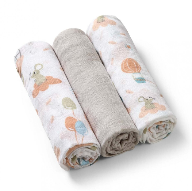 BabyOno bamboo diapers 3 pcs. gray 397/09