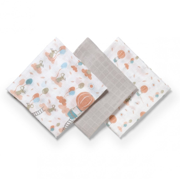 BabyOno bamboo diapers 3 pcs. gray 397/09