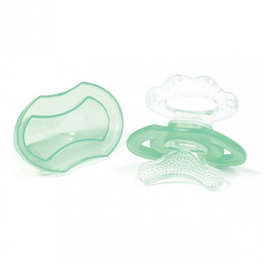 BabyOno silicone gum massager from 3 months green 1008/03