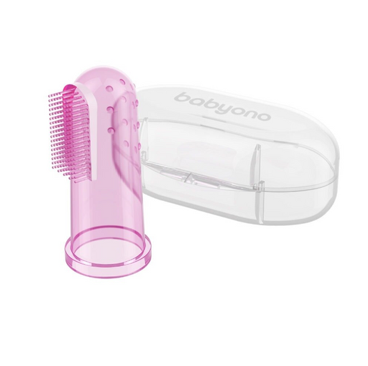 Babyono silicone toothbrush-massager 723/03 pink