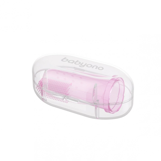Babyono silicone toothbrush-massager 723/03 pink