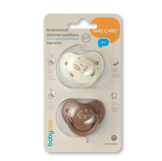 Babyono pacifier silicone anatomical 18m+