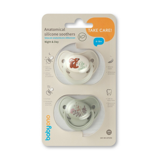 Babyono pacifier silicone anatomical 6-18m
