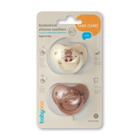 Babyono pacifier silicone anatomical 0-6m