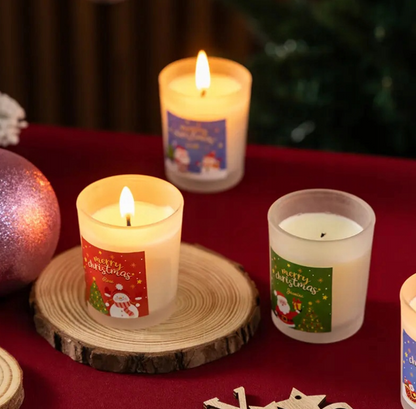Kalėdinis dovanų rinkinys su sojų žvakėmis – 6 aromatai šventinei atmosferai