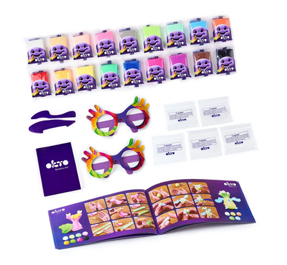 OKTO 18 spalvų kūrybinis rinkinys su ore džiūstančiu modelinu