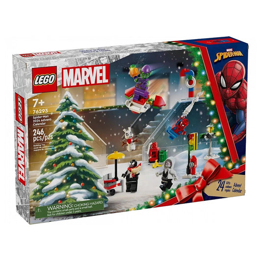 LEGO® Marvel Spider-Man advento kalendorius 2025 – Superherojų Kalėdų rinkinys vaikams