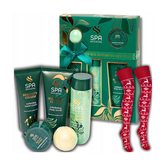 Kalėdinis SPA Rinkinys Moterims „Serenity Charm“ + Dovaninės Kalėdinės Kojinės
