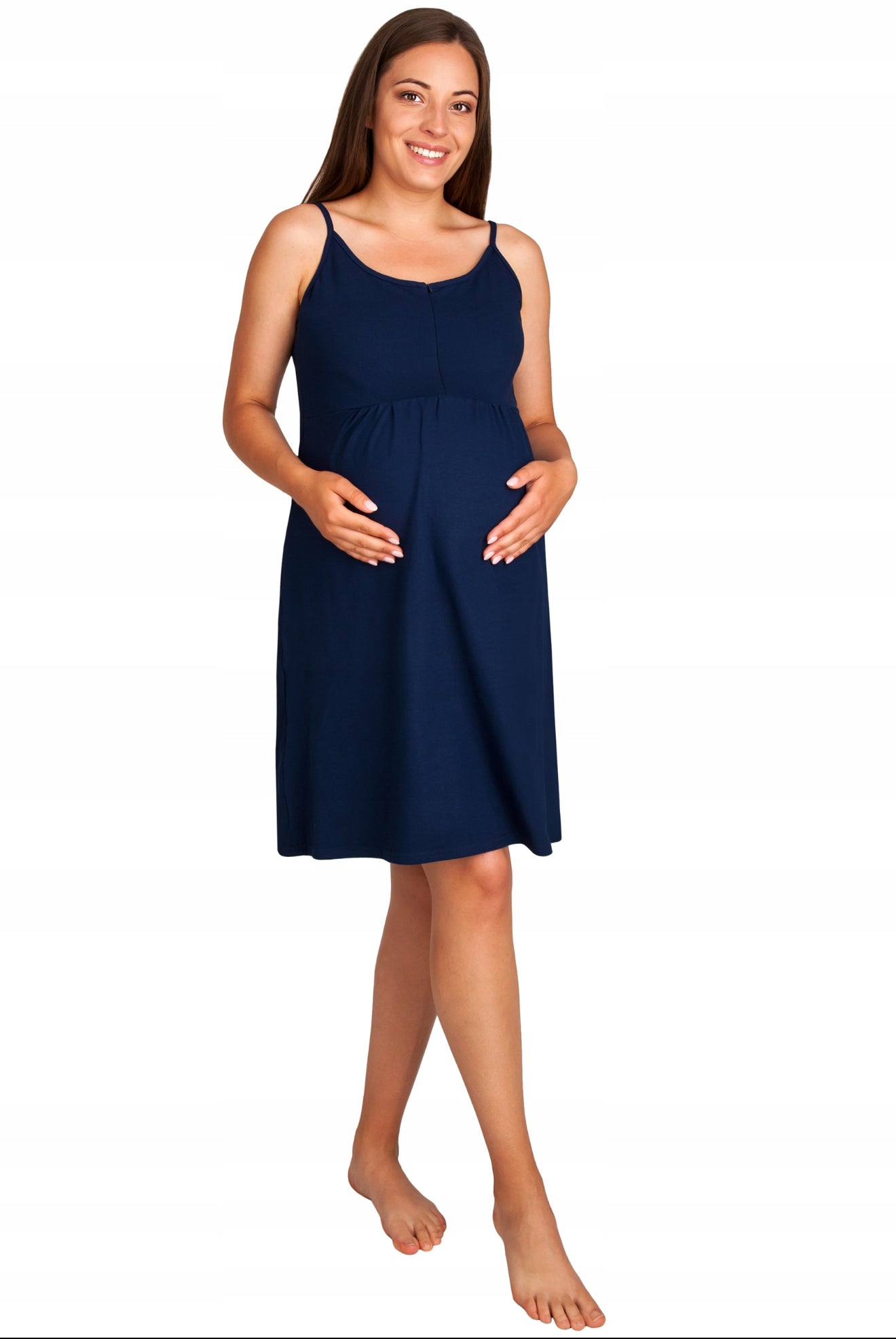 „Marysia“ - Nėščiosioms ir maitinančioms mamoms skirta naktinė suknelė – juoda S/M