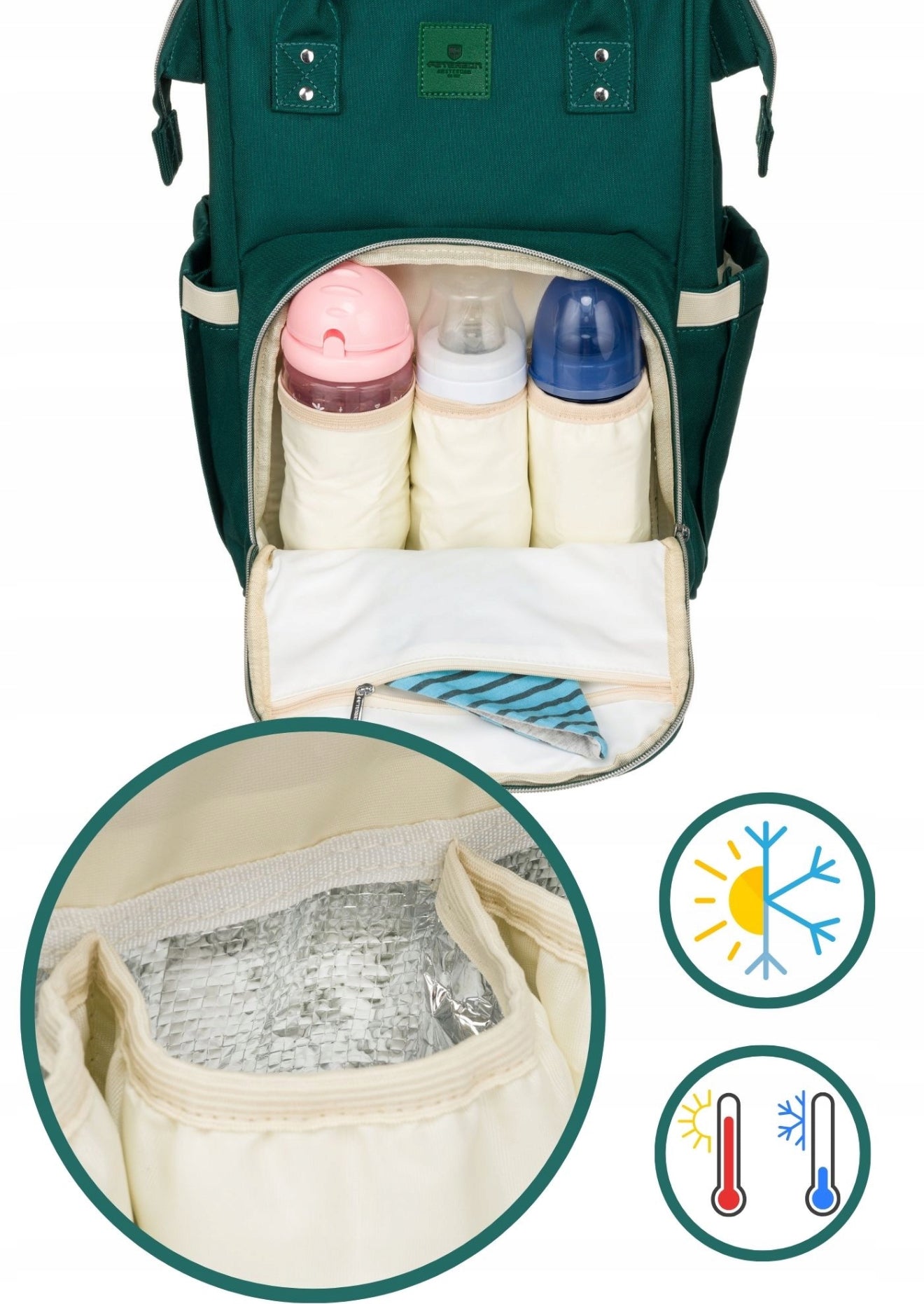 „Mommy Bag“ universalus vežimėlio krepšys–kuprinė mamai