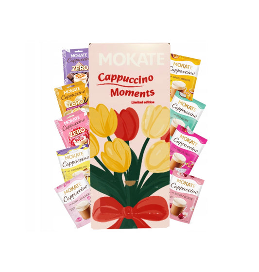 MOKATE Cappuccino & Coffee Gift Set – 12 skonių rinkinys (24 vnt.)