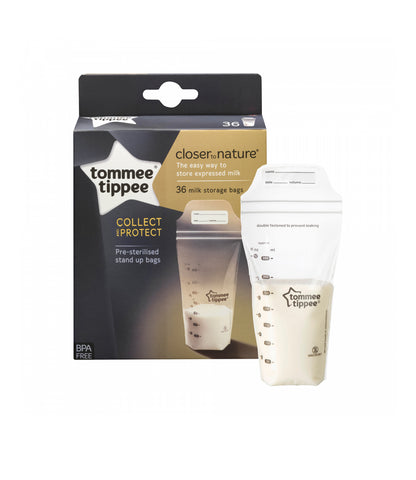 TOMMEE TIPPEE maišeliai pienui laikyti, 36 vnt.