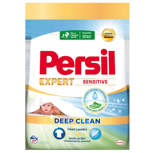Skalbiamieji milteliai PERSIL EXPERT SENSITIVE, 27 skalb., 1,485 kg