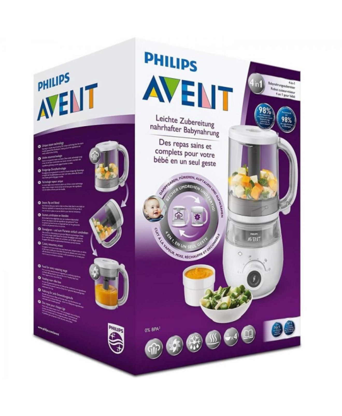 PHILIPS AVENT GARINTUVAS IR TRINTUVAS 4IN1
