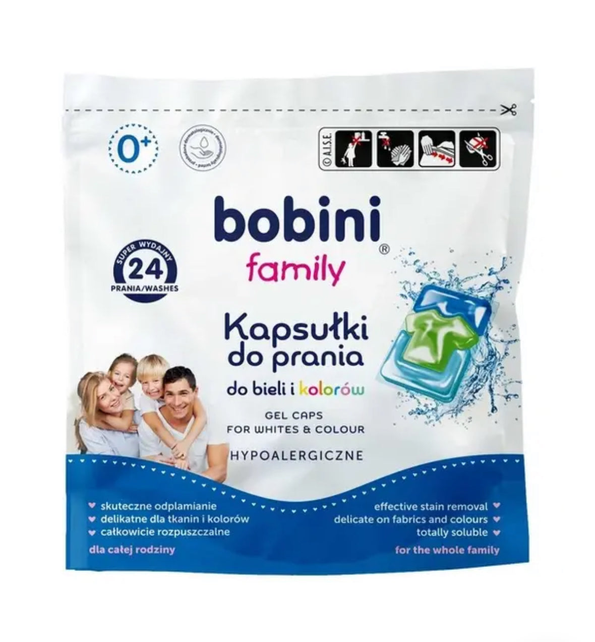 BOBINI Family universalios skalbimo kapsulės 24skalb.
