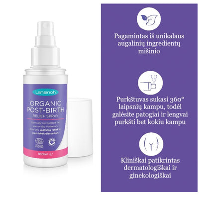 LANSINOH ekologiškas intymios higienos purškalas po gimdymo, 100ml