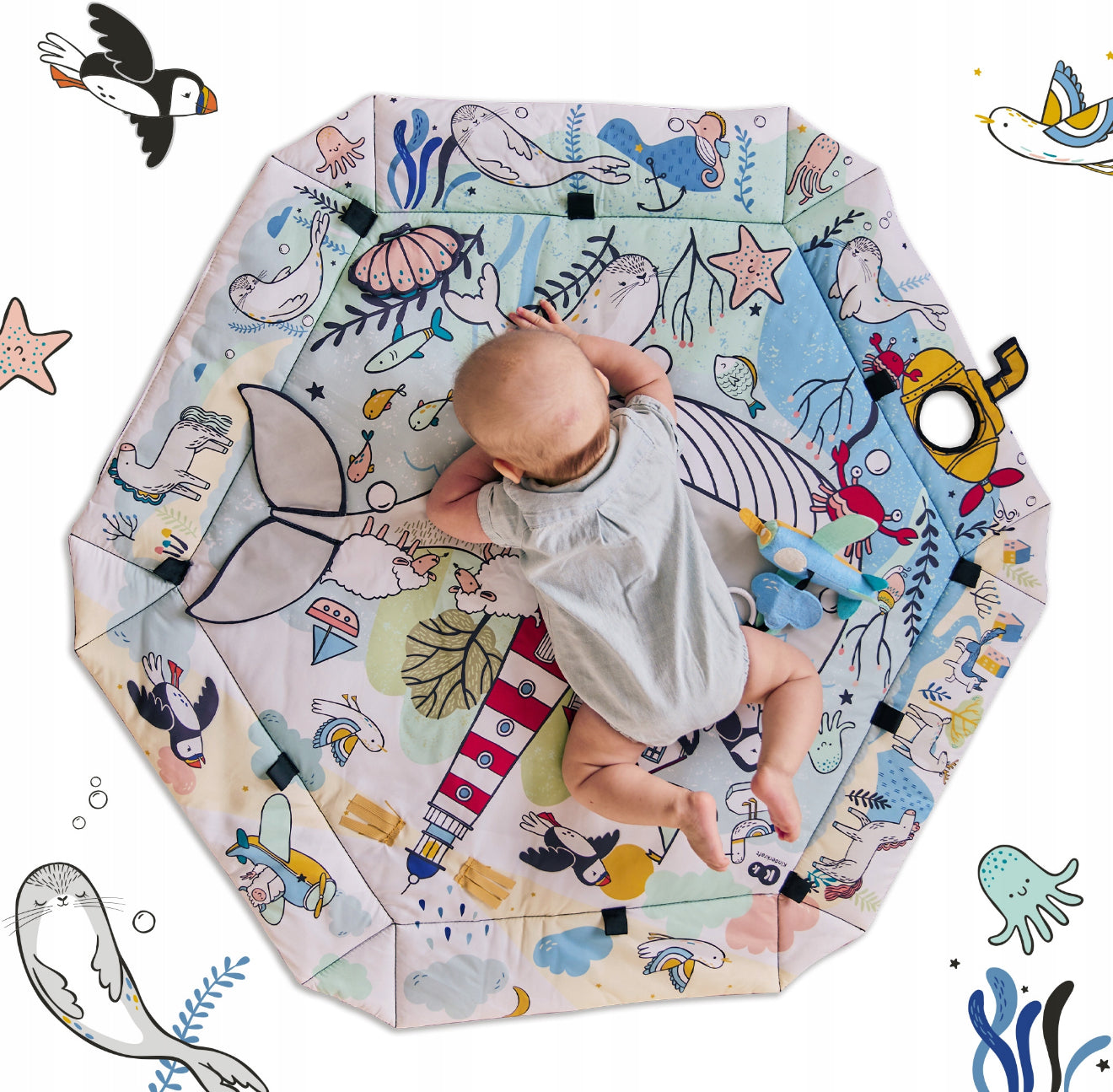 Kinderkraft lavinamasis kilimėlis SMARTPLAY SEA
