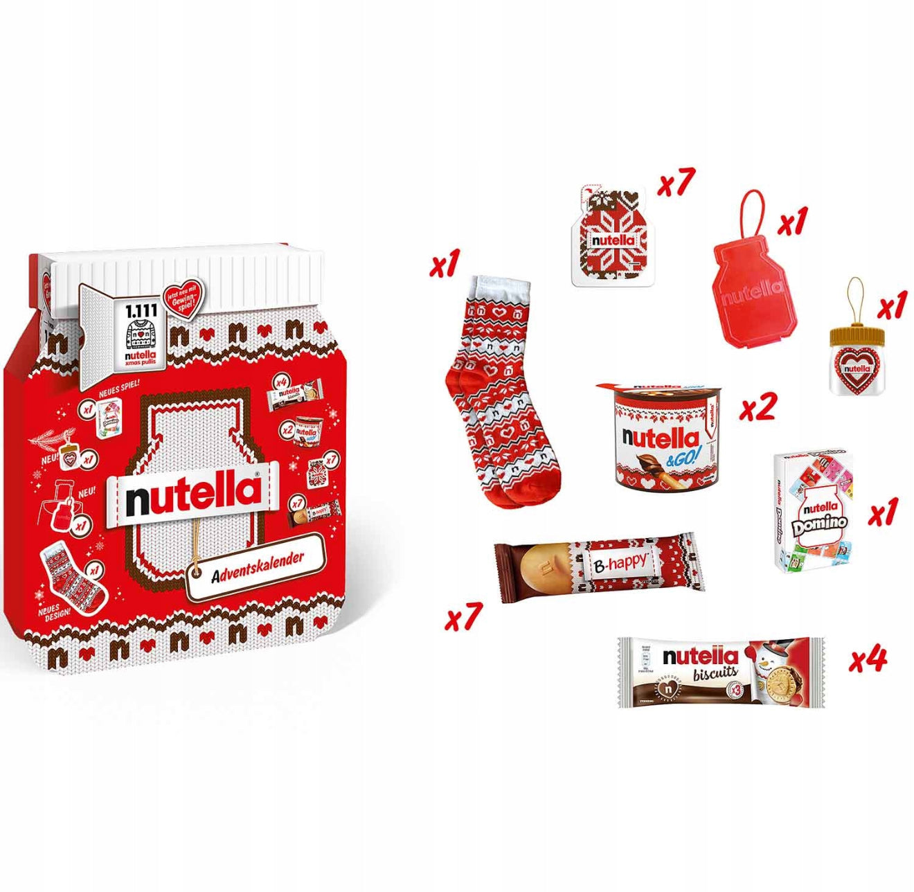 „Nutella“ Advento kalendorius 2025 – šventinis rinkinys su saldžiomis staigmenomis