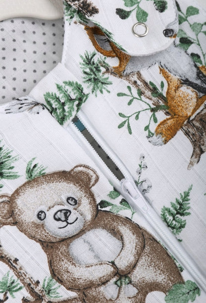 „Babymam“ kūdikių muslino miegmaišis (100% medvilnė, 0.5 TOG)