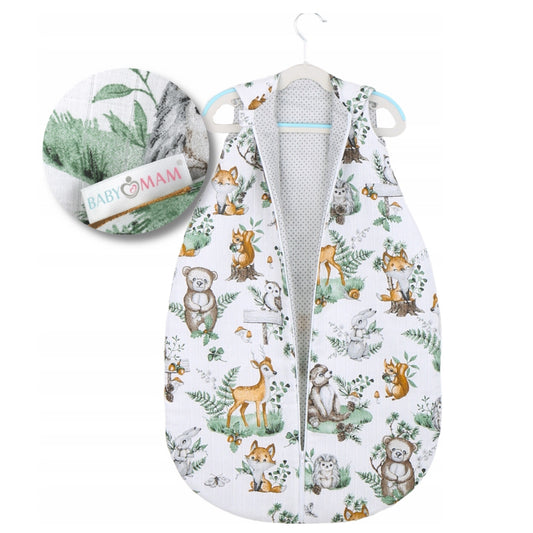 „Babymam“ kūdikių muslino miegmaišis (100% medvilnė, 0.5 TOG)