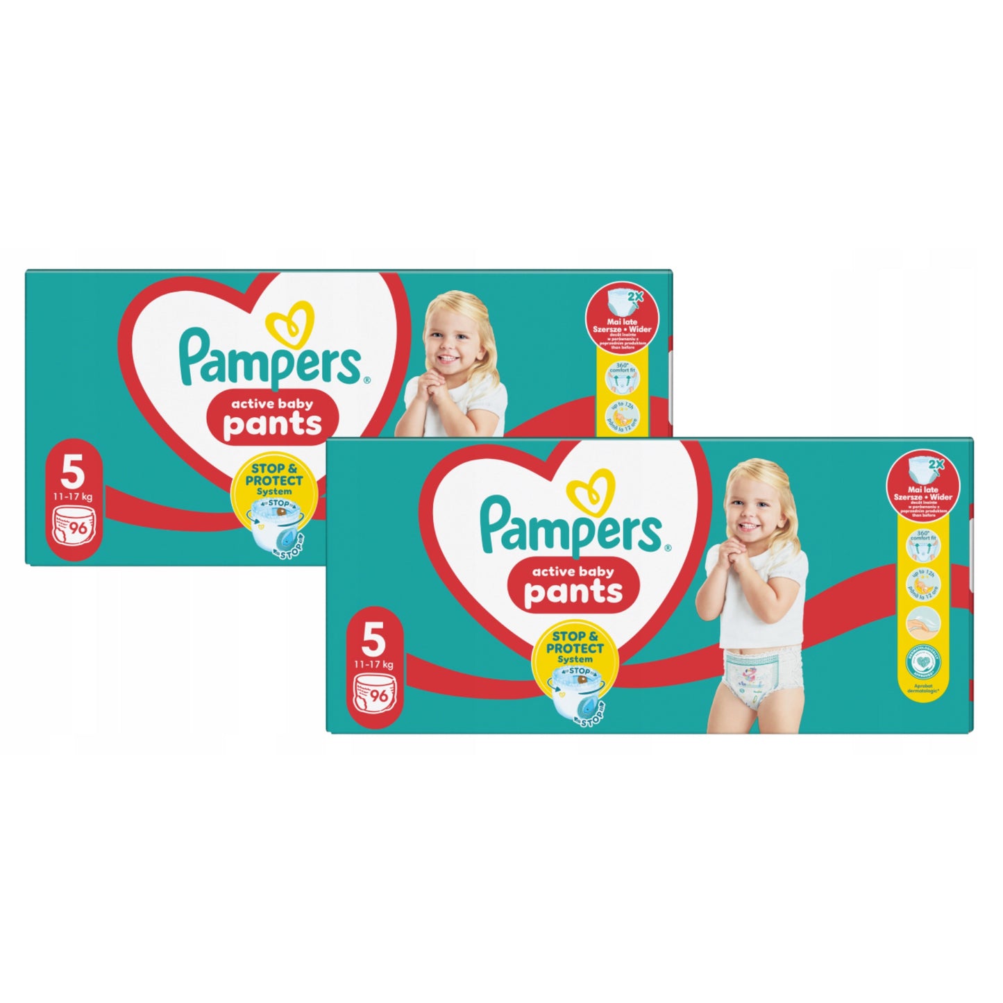 „Pampers Active Baby Pants“ sauskelnės-kelnaitės, dydis 5 (11–17 kg), 192 vnt.