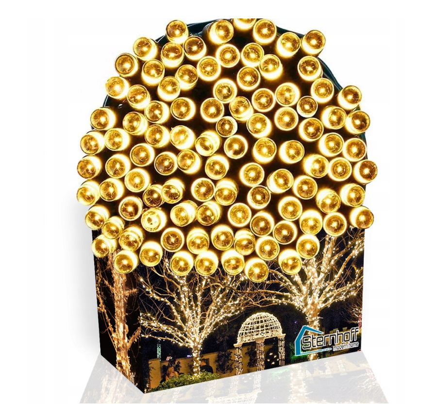 Kalėdinės LED lemputės eglutei – 500 LED, 32,7 m, šiltai balta šviesa