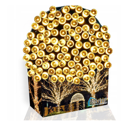 Kalėdinės LED lemputės eglutei – 500 LED, 32,7 m, šiltai balta šviesa