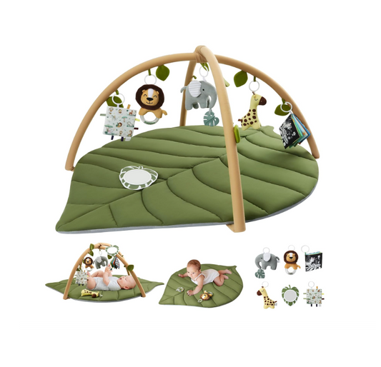 Blissful Diary Žaidimų Kilimėlis su Lankeliu – Baby Play Gym ir Play Arch, Žalias